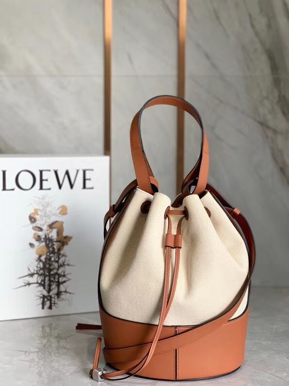 Loewe Medium Balloon Bucket Bag In Canvas