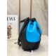 Loewe Medium Balloon Bucket Bag In Blue/Black Calfskin