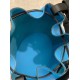 Loewe Medium Balloon Bucket Bag In Blue/Black Calfskin