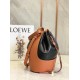 Loewe Medium Balloon Bucket Bag In Black/Tan Calfskin