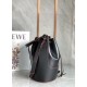 Loewe Medium Balloon Bucket Bag In Black Calfskin