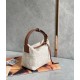 Loewe Small Cubi Hobo Bag in Ecru Anagram Jacquard