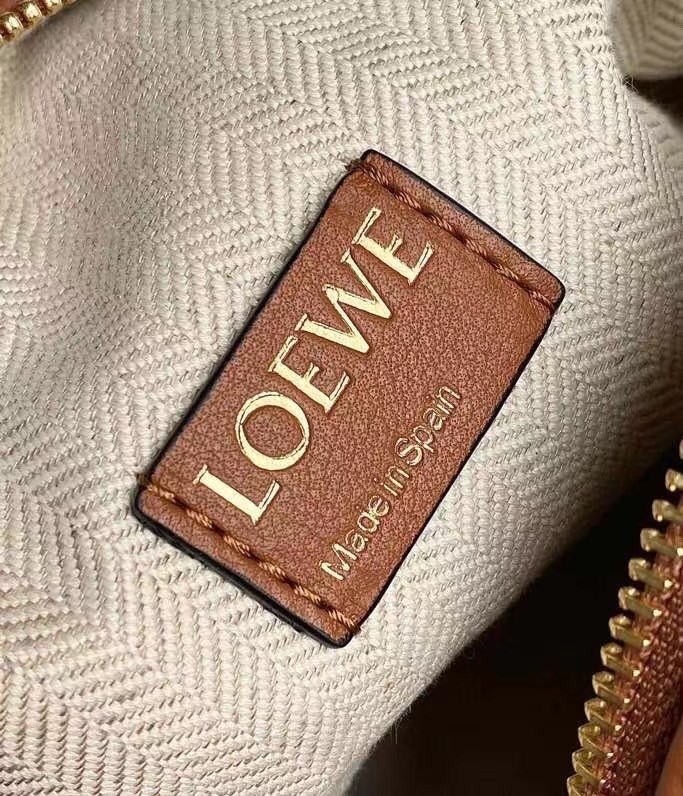 Loewe Cubi Hobo Bag in Ecru Anagram Jacquard