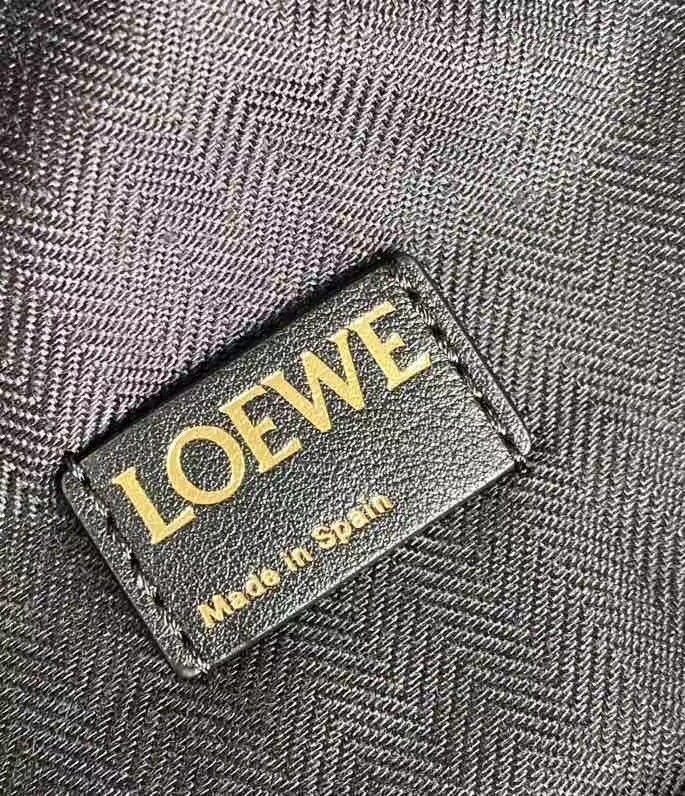 Loewe Cubi Hobo Bag in Black Anagram Jacquard