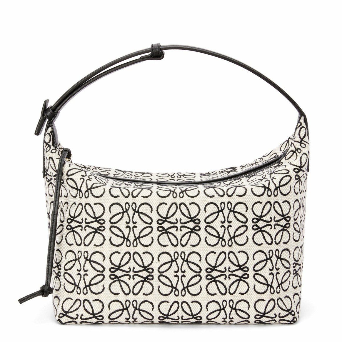 Loewe Cubi Hobo Bag in Ecru/Black Anagram Jacquard