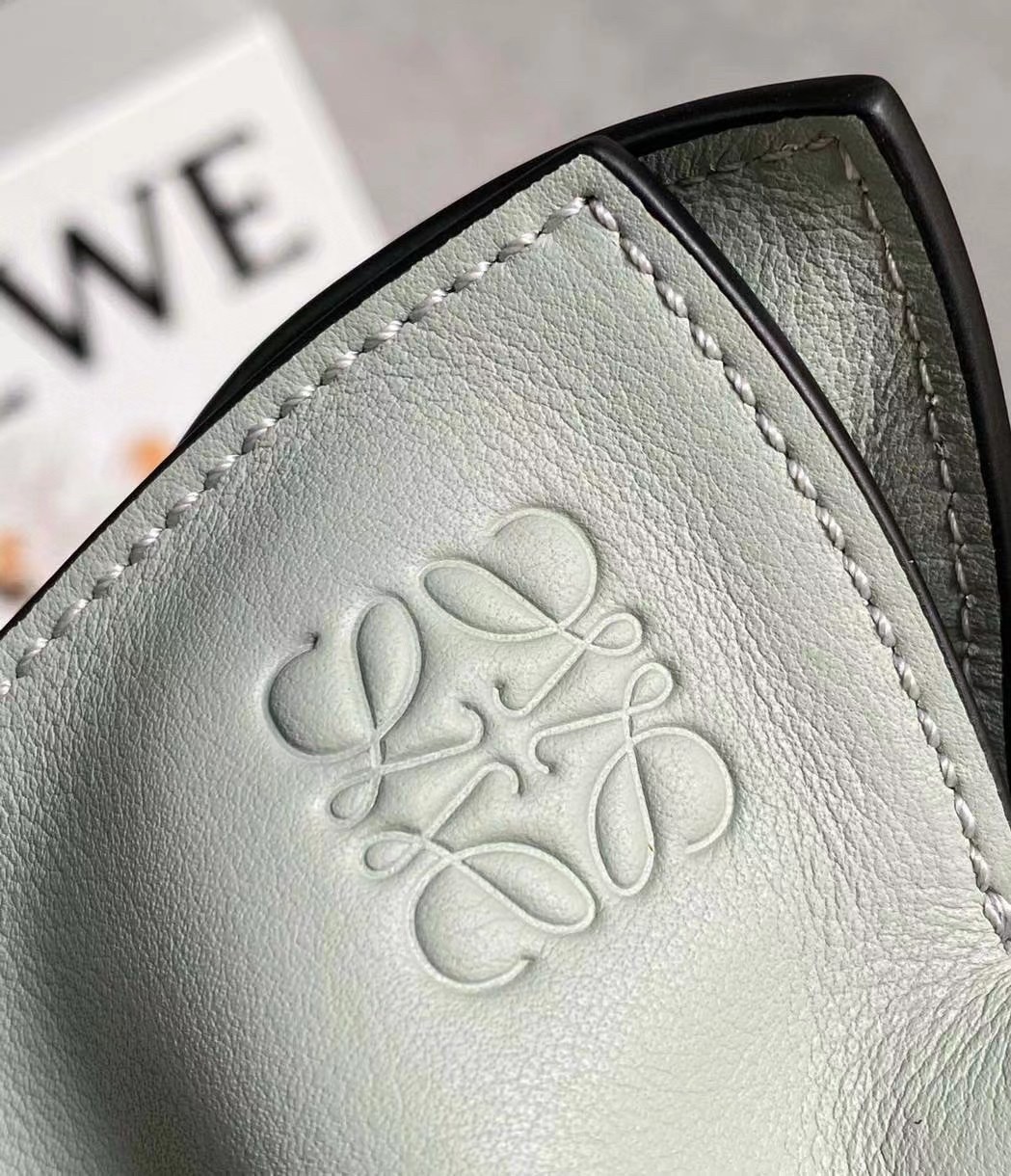 Loewe Flamenco Mini Clutch In Ash Grey Nappa Leather