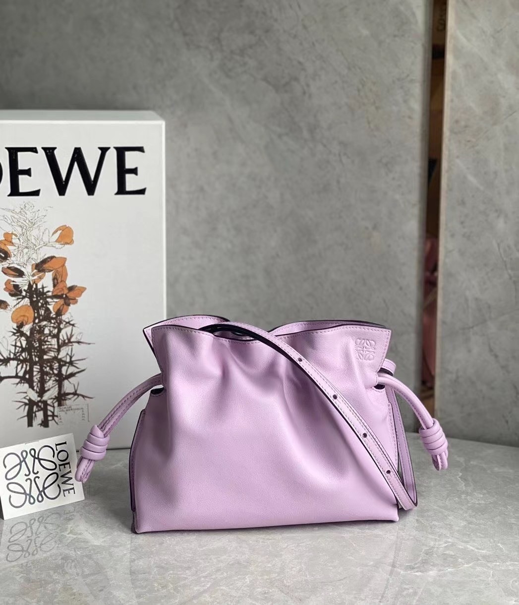 Loewe Flamenco Mini Clutch In Bloom Orchid Nappa Leather