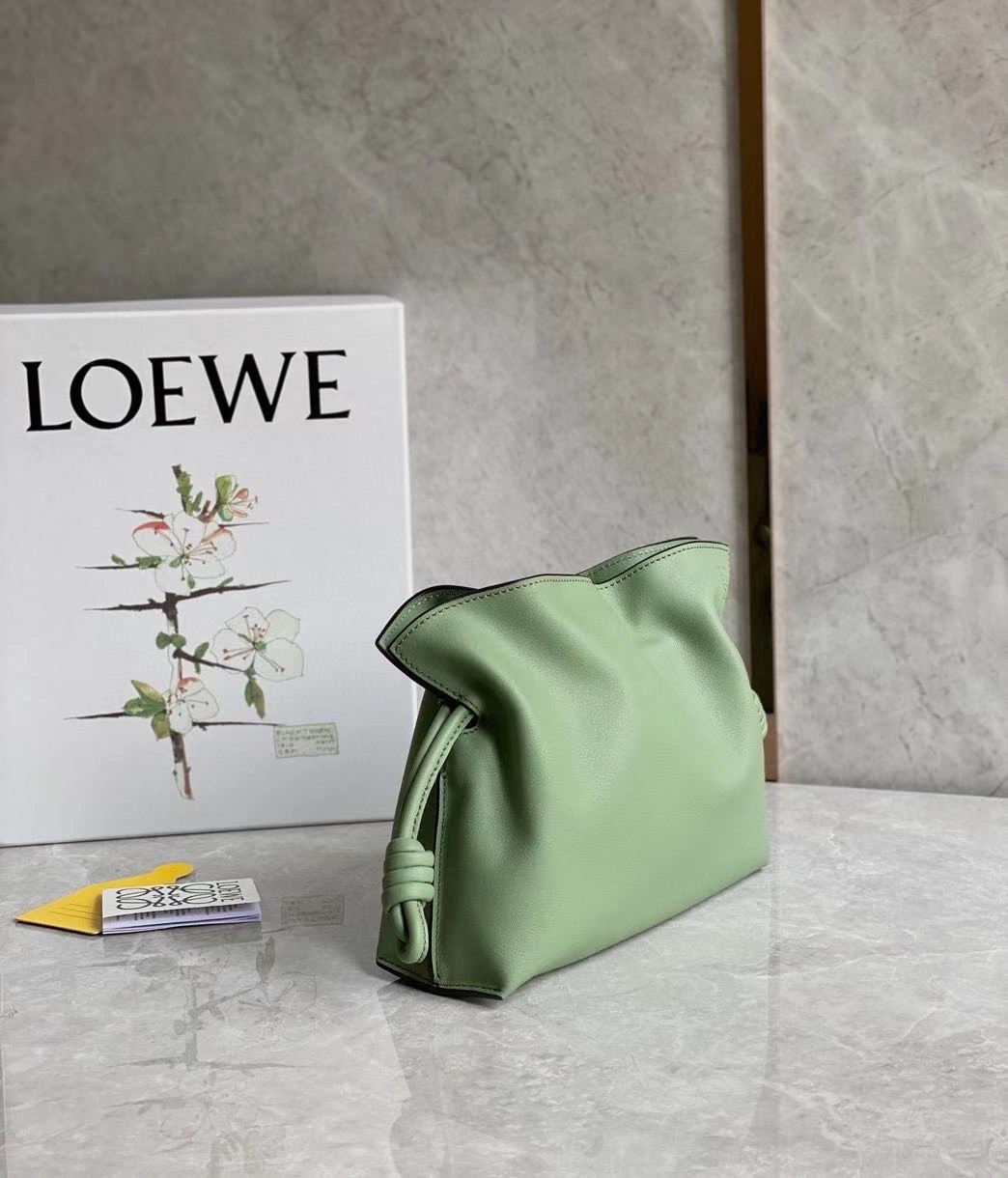 Loewe Flamenco Mini Clutch In Rosemary Nappa Leather