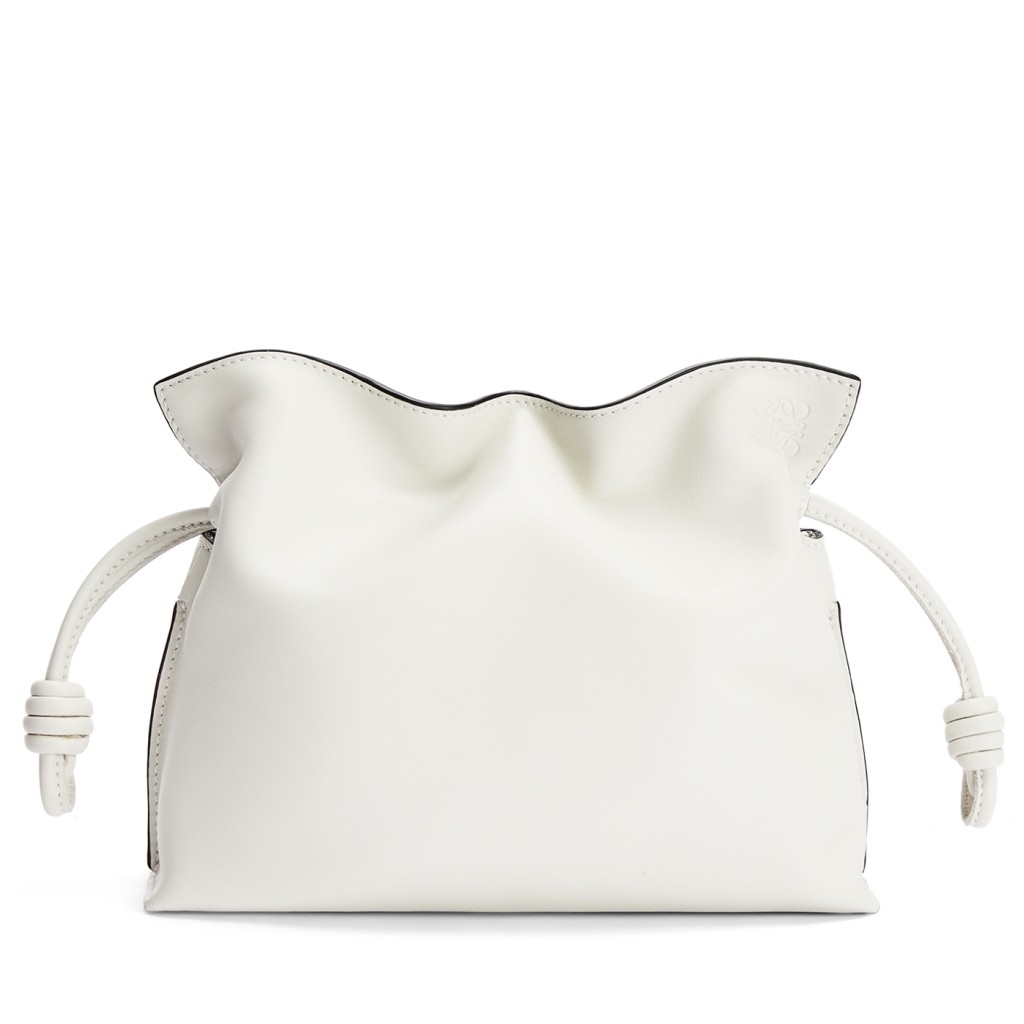 Loewe Flamenco Mini Clutch In White Nappa Leather