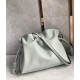 Loewe Flamenco Clutch In Ash Grey Nappa Leather