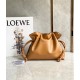 Loewe Flamenco Clutch In Brown Nappa Leather