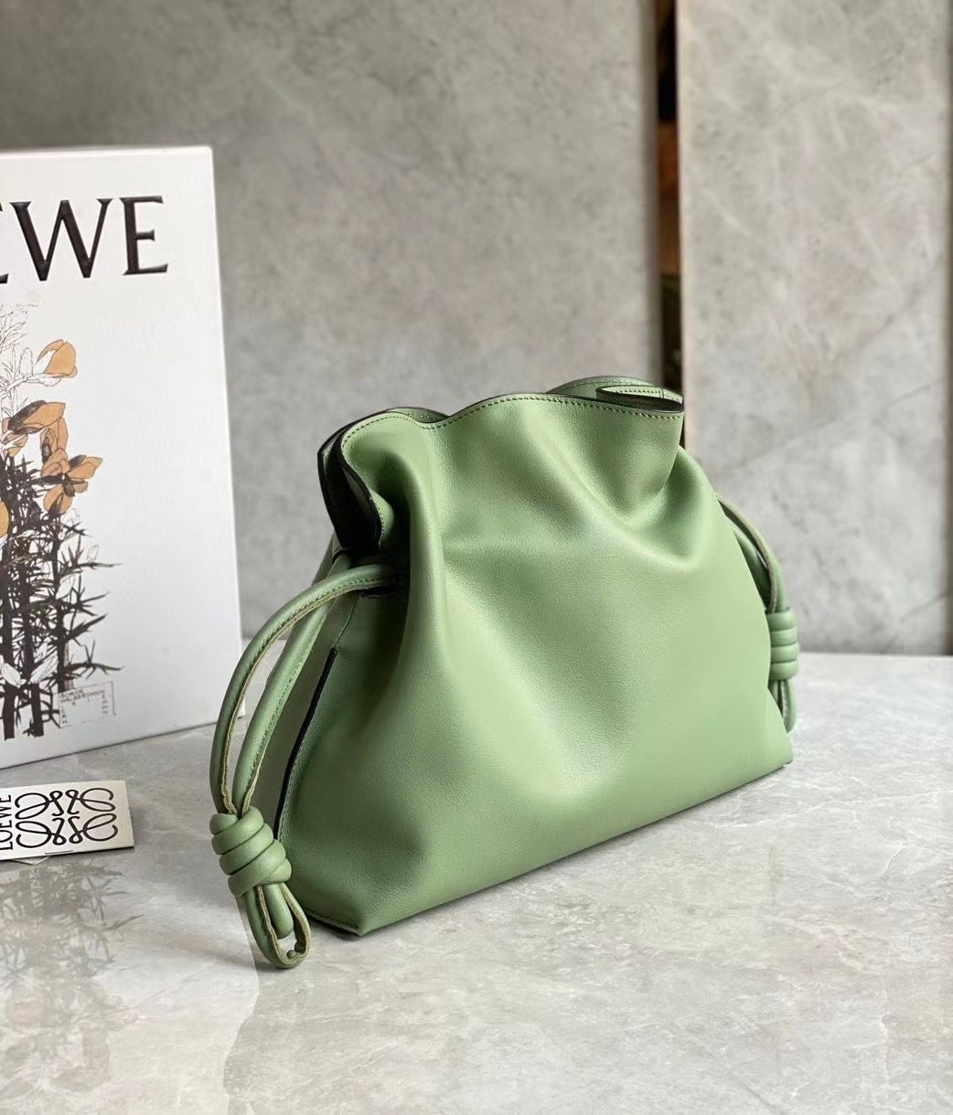 Loewe Flamenco Clutch In Rosemary Nappa Leather