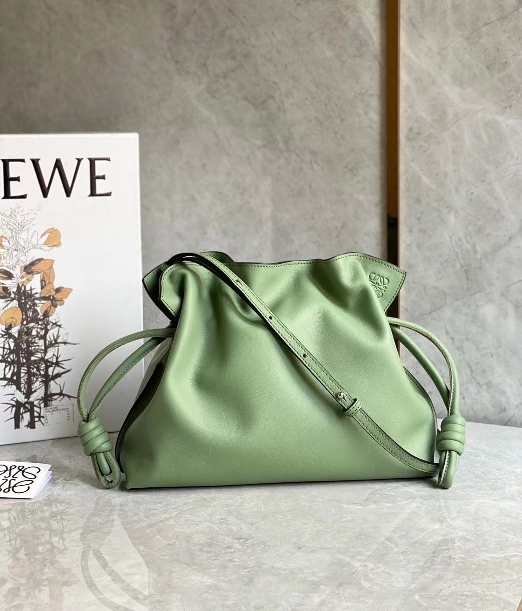 Loewe Flamenco Clutch In Rosemary Nappa Leather