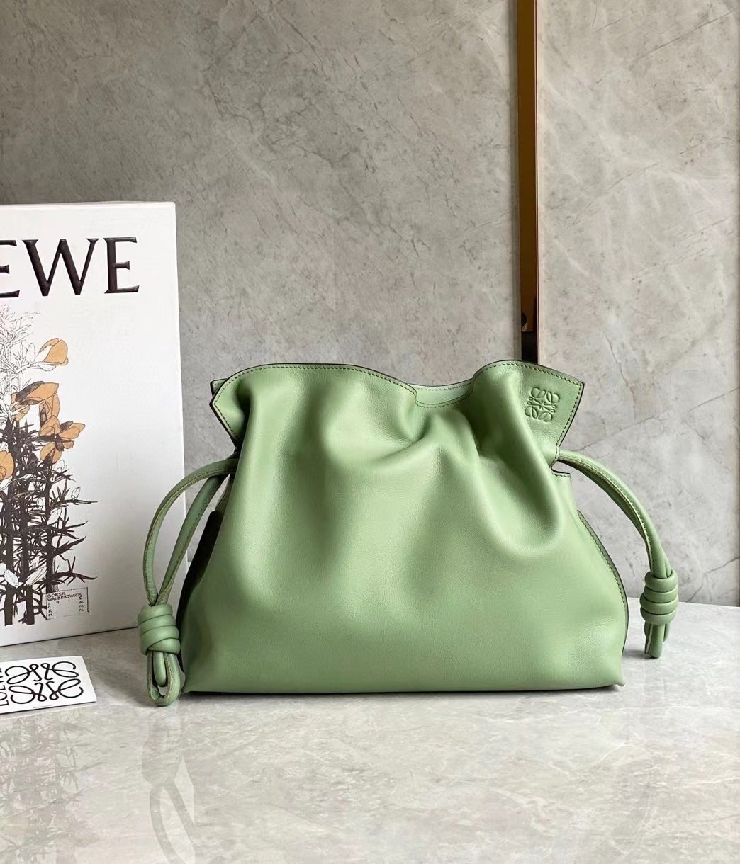 Loewe Flamenco Clutch In Rosemary Nappa Leather