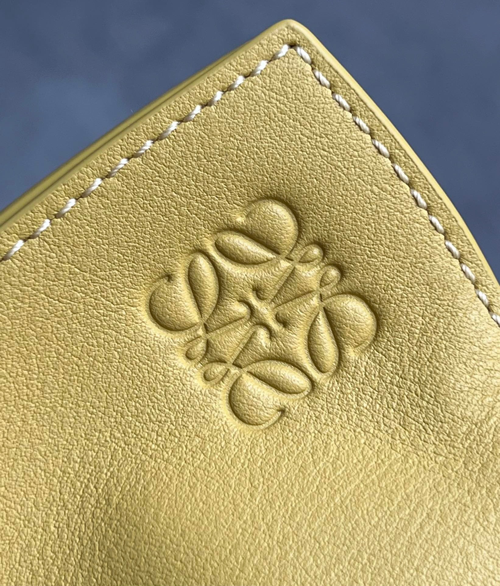 Loewe Flamenco Clutch Bag In Pale Yellow Leather