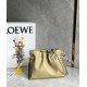 Loewe Mini Flamenco Clutch Bag In Clay Green Calfskin