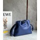 Loewe Flamenco Clutch Bag In Dark Purple Leather