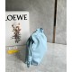 Loewe Flamenco Clutch Bag In Dusty Blue Calfskin