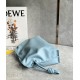 Loewe Flamenco Clutch Bag In Dusty Blue Calfskin