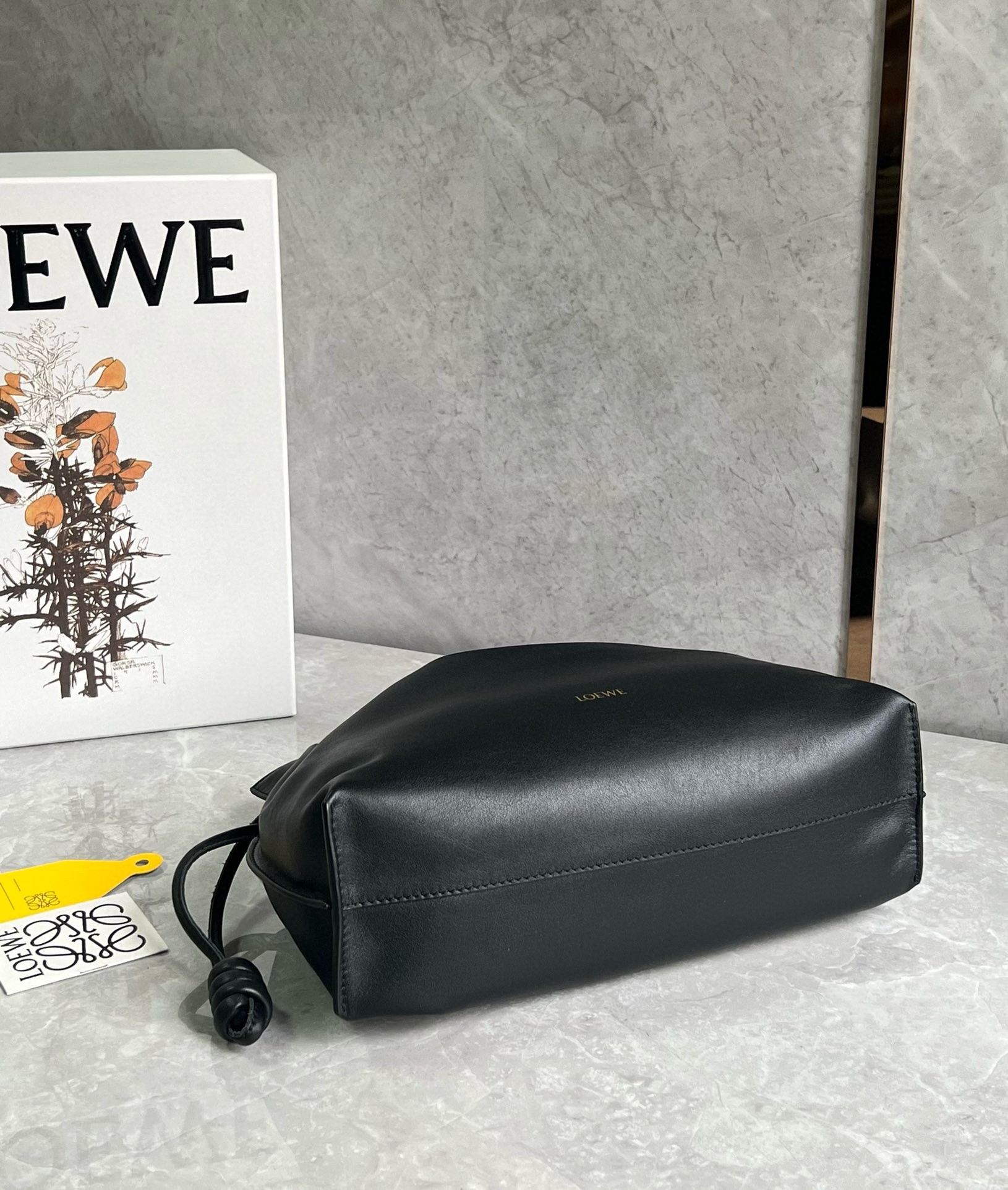 Loewe Flamenco Clutch Bag in Black Nappa Calfskin