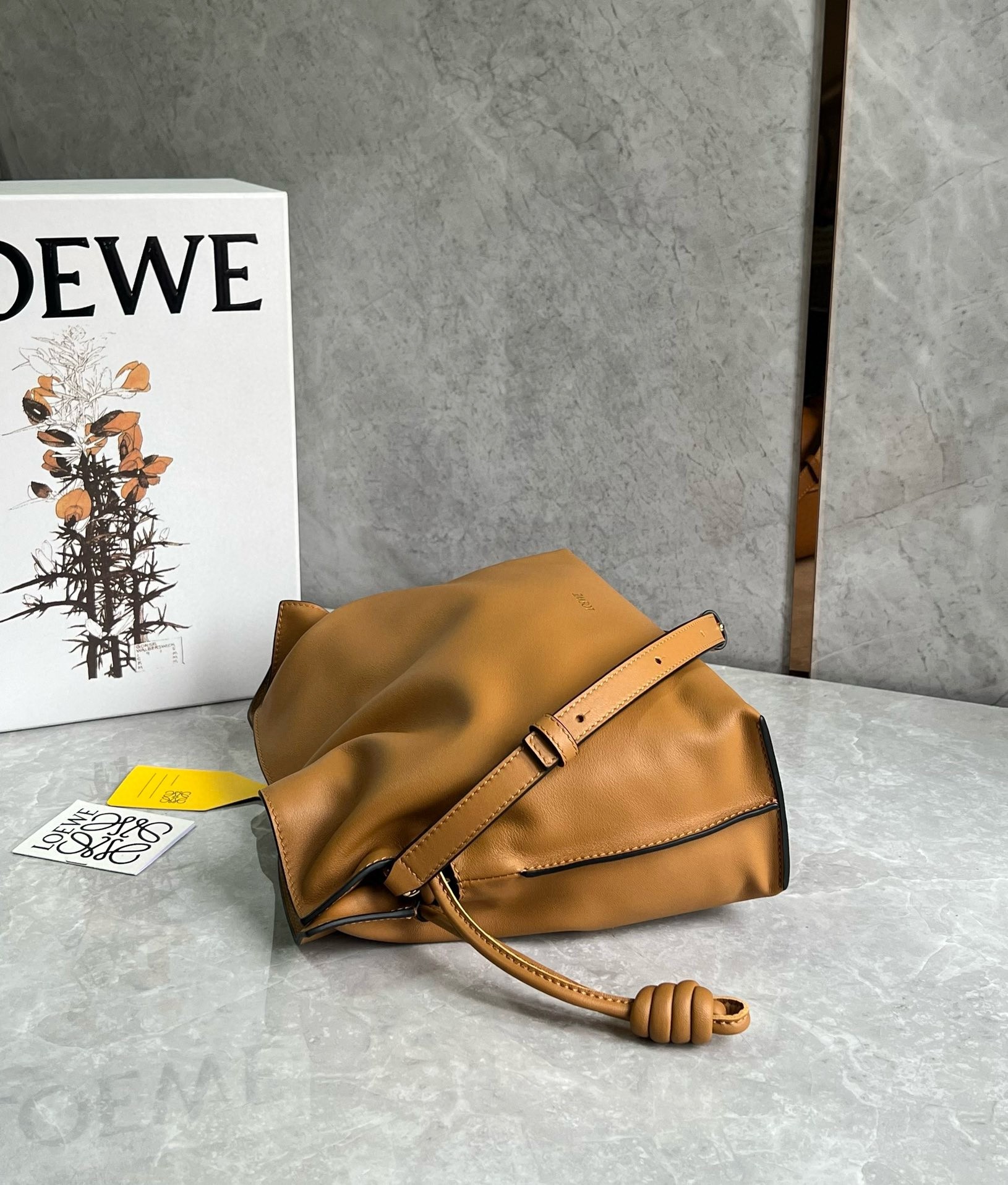 Loewe Flamenco Clutch Bag in Warm Desert Nappa Calfskin