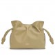 Loewe Mini Flamenco Clutch Bag in Clay Green Nappa Calfskin