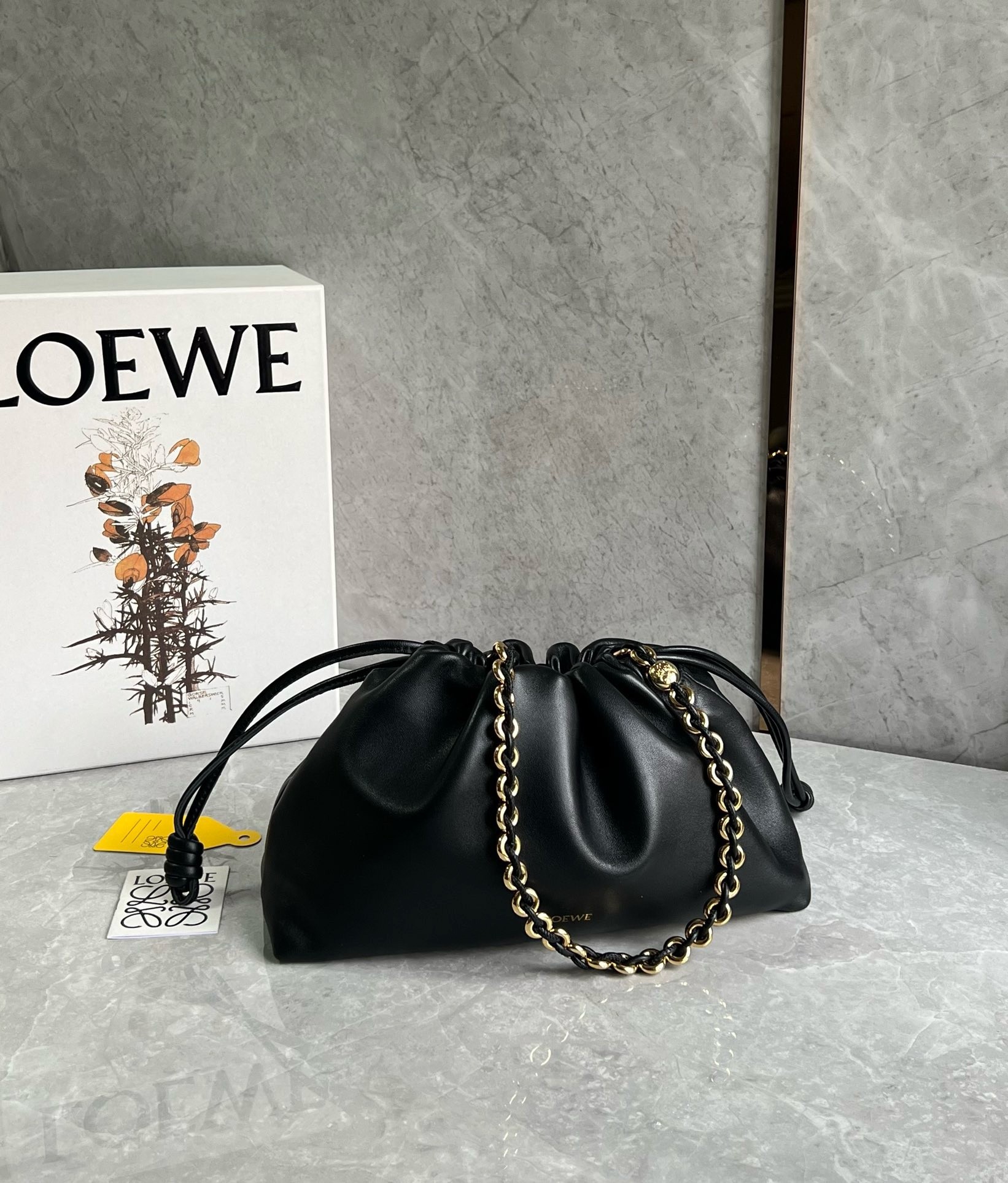 Loewe Flamenco Purse in Black Nappa Lambskin