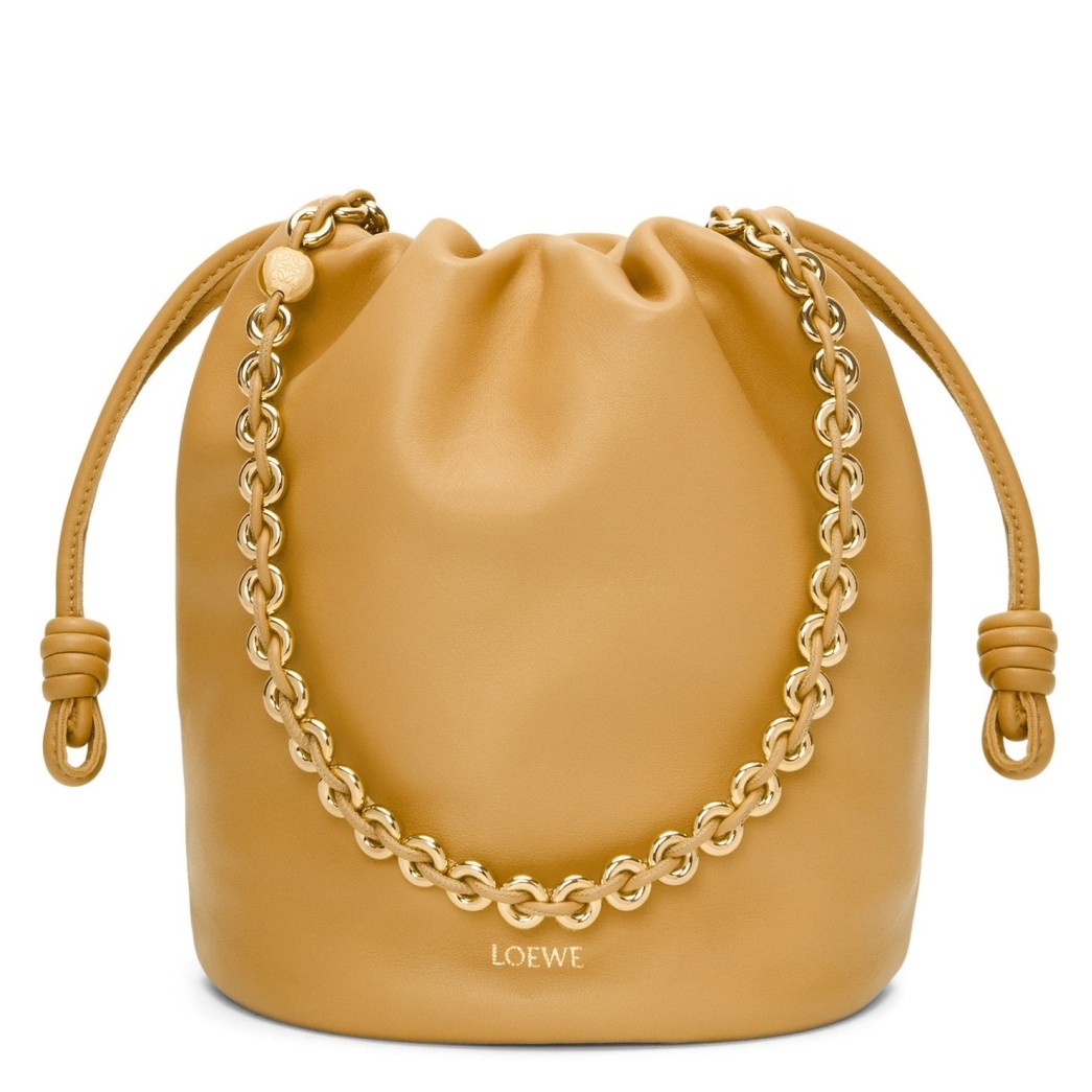 Loewe Flamenco Purse Bucket Bag in Sahara Nappa Lambskin