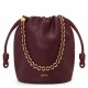 Loewe Flamenco Purse Bucket Bag in Burgundy Nappa Lambskin