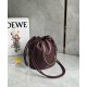 Loewe Flamenco Purse Bucket Bag in Burgundy Nappa Lambskin