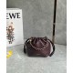 Loewe Mini Flamenco Purse Bag in Burgundy Nappa Lambskin