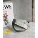 Loewe Mini Gate Dual Bag In Ash Grey Calfskin