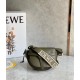 Loewe Mini Gate Dual Bag In Autumn Green Calfskin