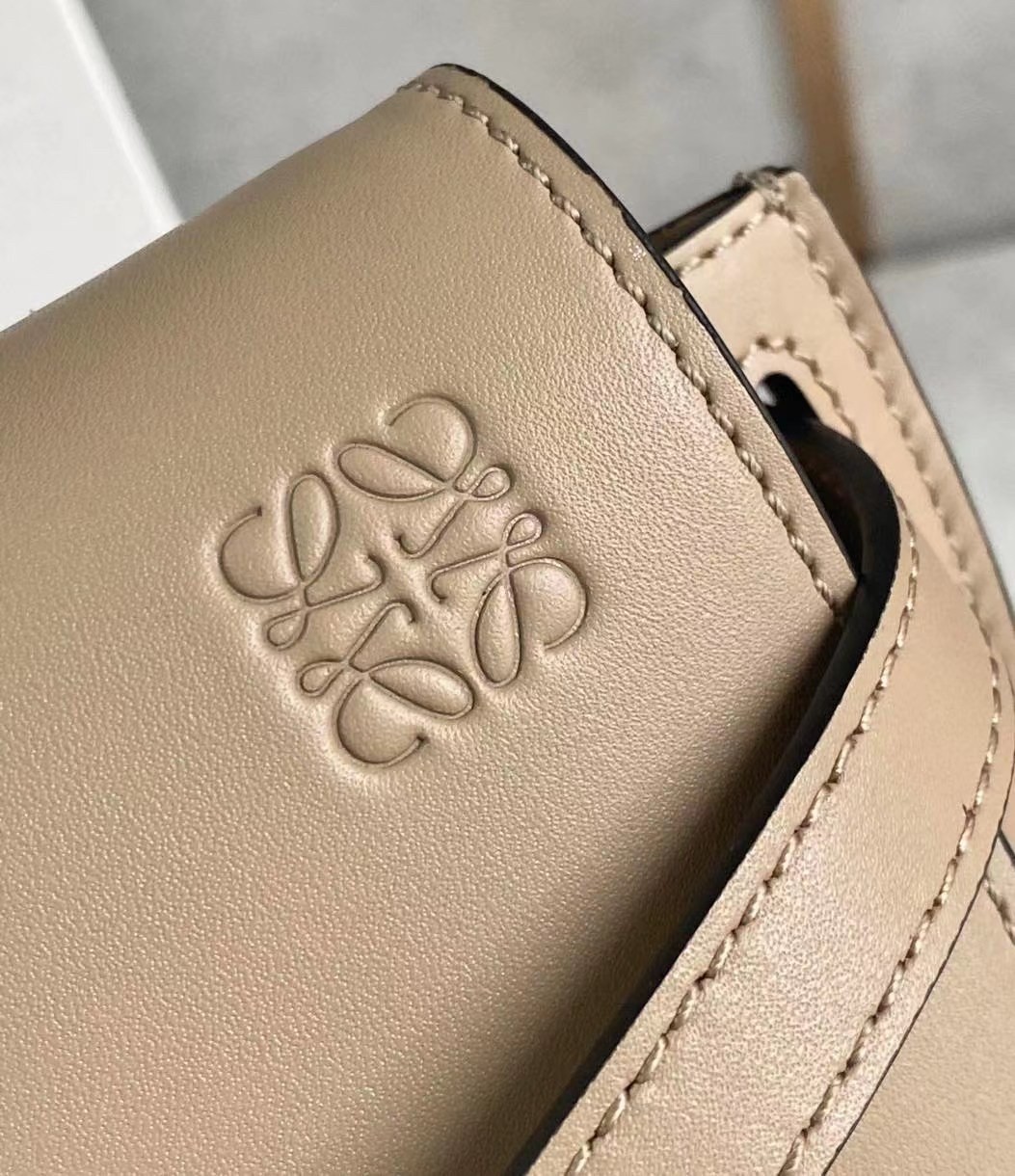 Loewe Mini Gate Dual Bag In Sand Calfskin