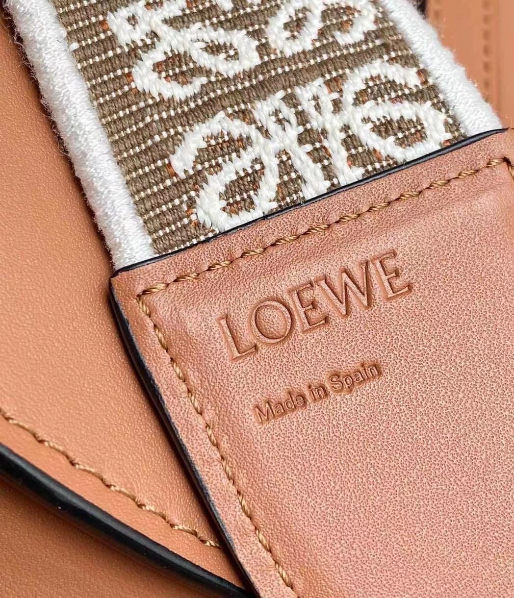 Loewe Mini Gate Dual Bag In Tan Calfskin