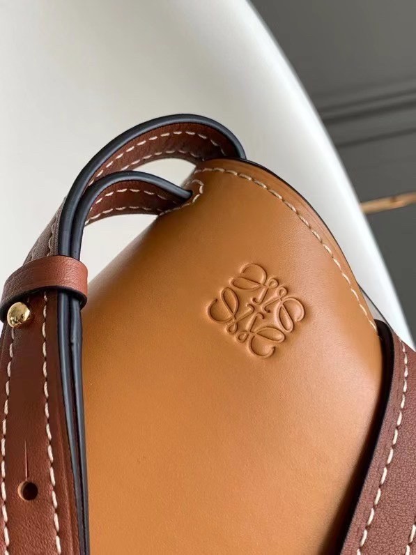 Loewe Small Gate Bag In Amber/Grey Soft Calfskin