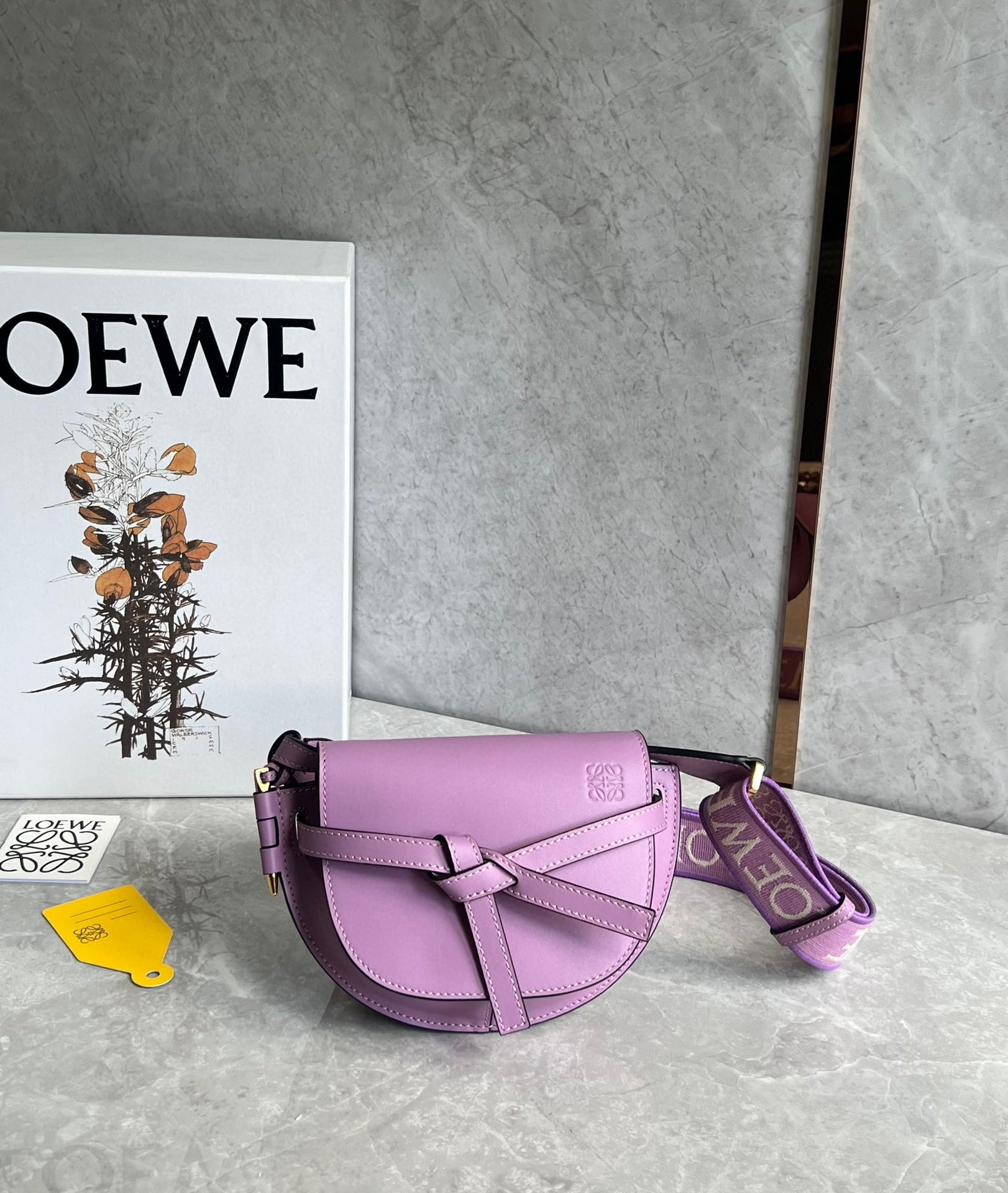 Loewe Gate Dual Mini Bag in Guimauve Calfskin