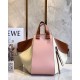 Loewe Medium Hammock Bag In Pink/Milk/Tan Calfskin