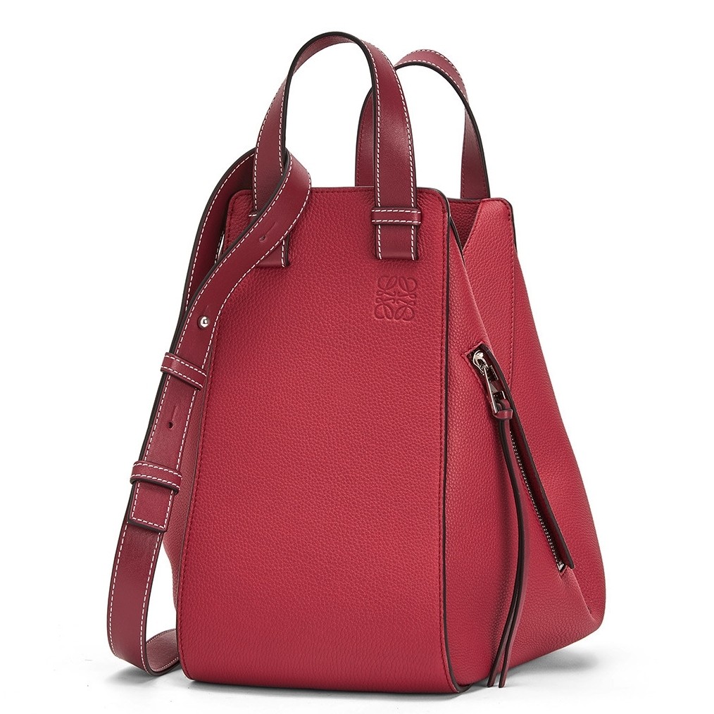 Loewe Medium Hammock Bag In Red Leather