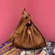 Loewe Medium Hammock Drawstring Bag In Tan Leather