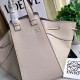 Loewe Medium Hammock Drawstring Bag In Grey Leather