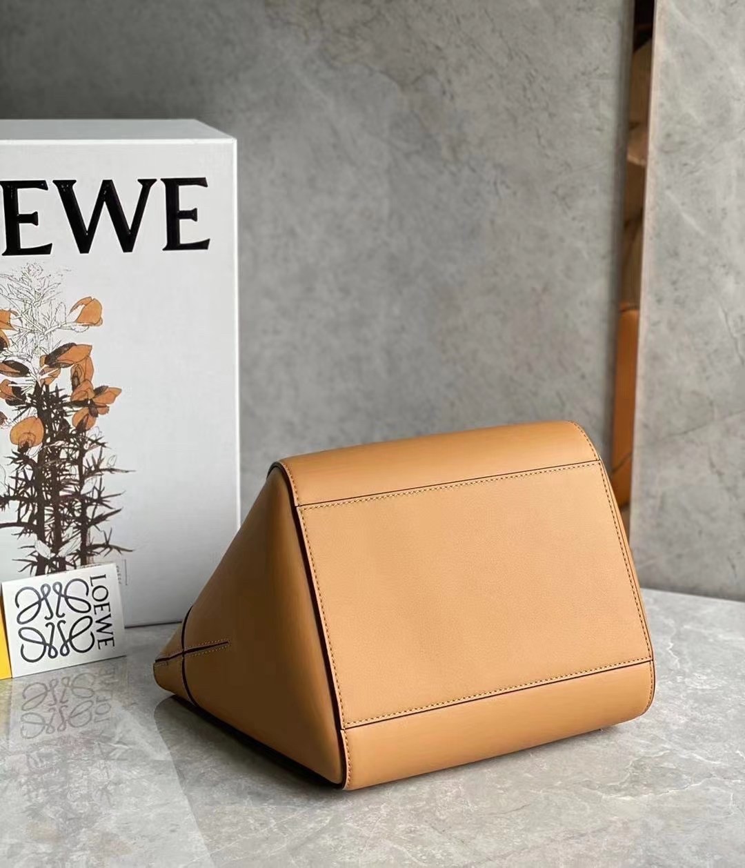 Loewe Hammock Nugget Bag In Brown Calfskin