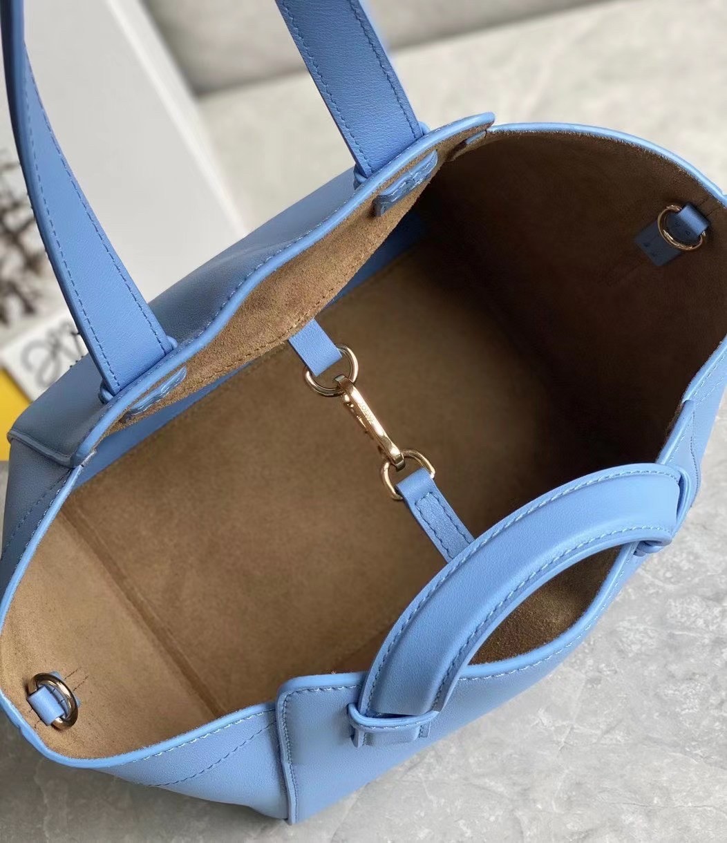 Loewe Hammock Nugget Bag In Celestine Blue Calfskin