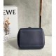 Loewe Hammock Nugget Bag In Navy Blue Calfskin