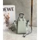 Loewe Mini Hammock Drawstring Bag In Ash Grey Calfskin