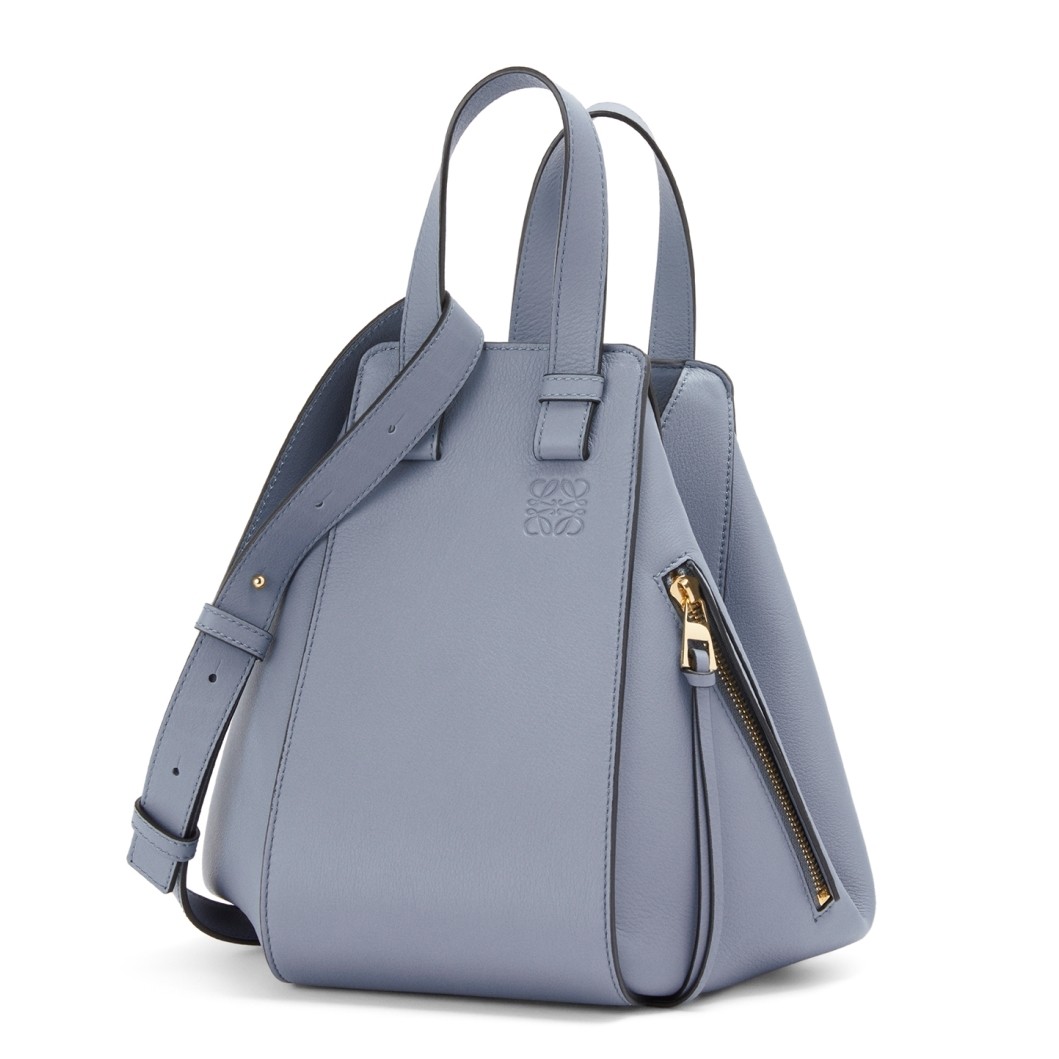 Loewe Hammock Small Bag In Atlantic Blue Calfskin