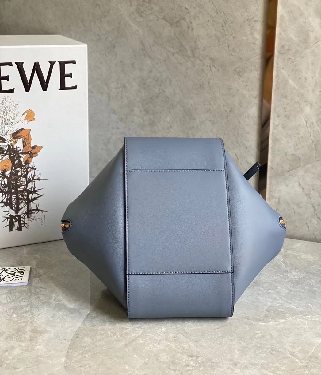 Loewe Hammock Small Bag In Atlantic Blue Calfskin