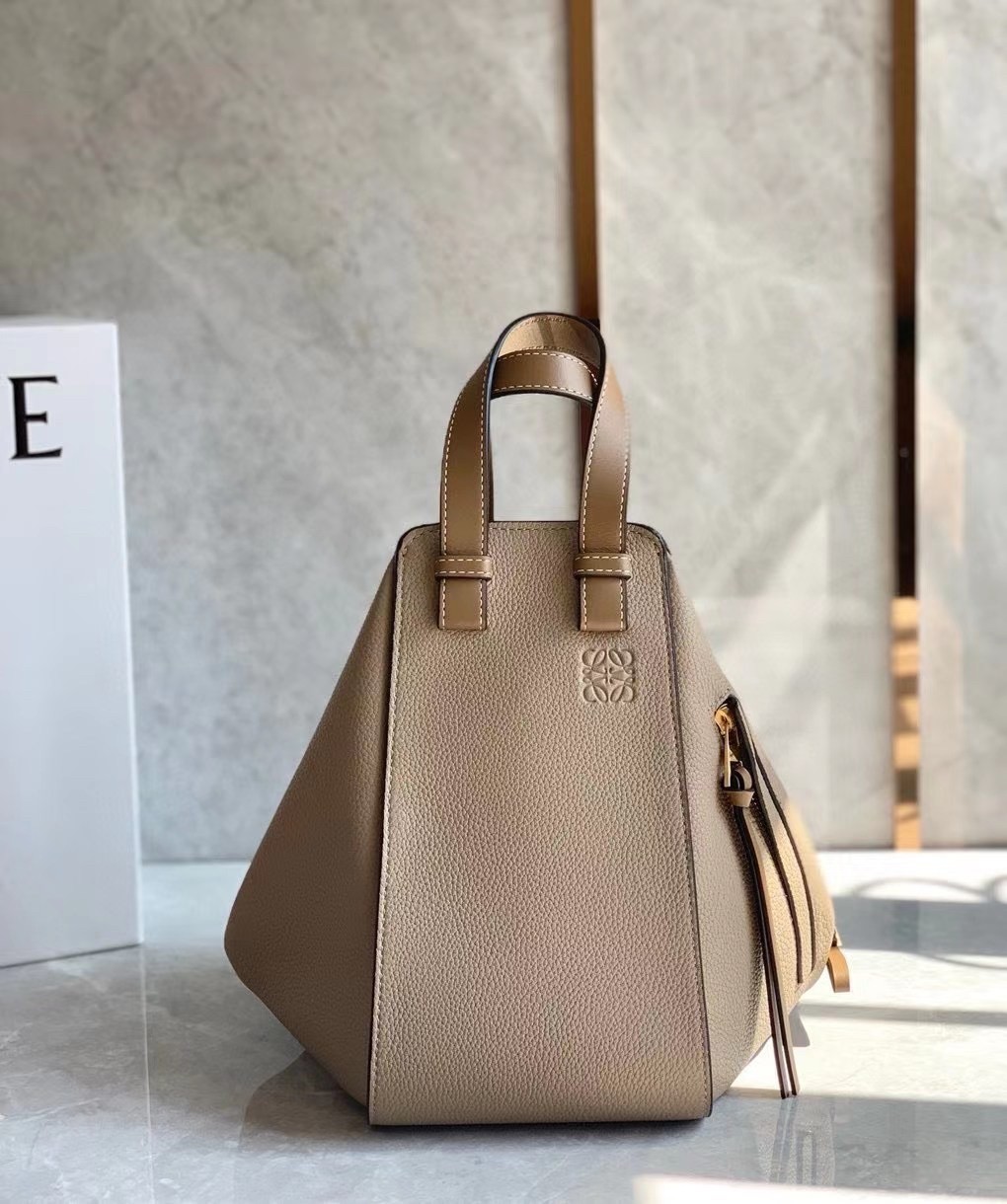 Loewe Hammock Small Bag In Sand Grained Leather