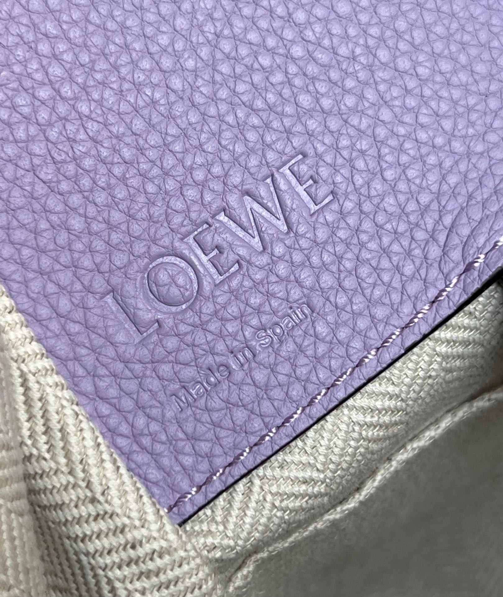 Loewe Compact Hammock Bag in Light Mauve Grained Calfskin