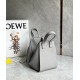 Loewe Compact Hammock Bag in Pearl Grey Grained Calfskin